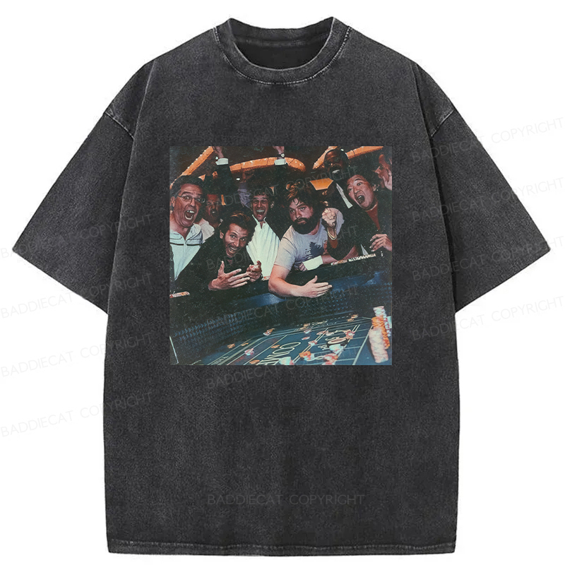 Baddiecat Casino Group Celebration Washed T-shirt
