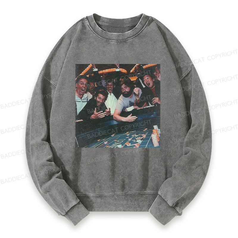 Baddiecat Casino Group Celebration Washed Sweatshirt