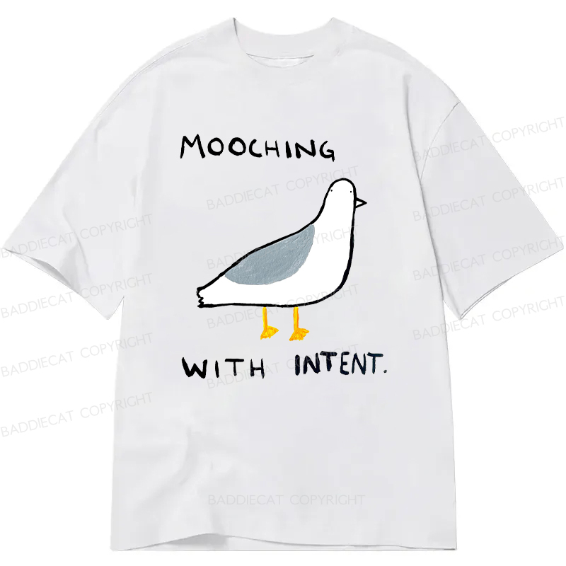 Baddiecat Mooching With Intent Pigeon Classic T-shirt