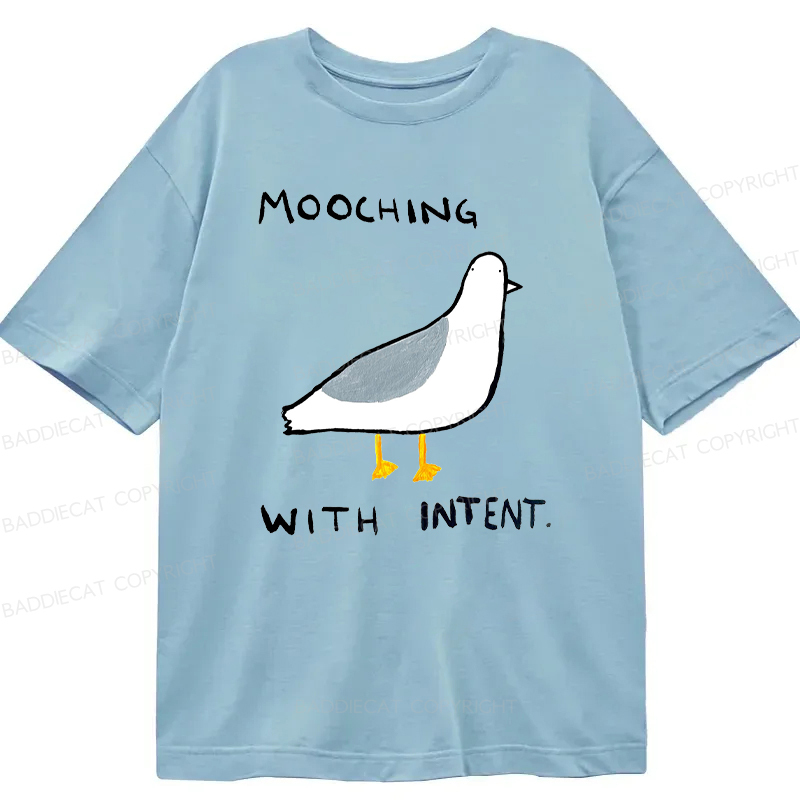 Baddiecat Mooching With Intent Pigeon Classic T-shirt