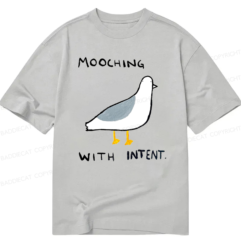 Baddiecat Mooching With Intent Pigeon Classic T-shirt