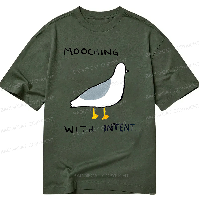 Baddiecat Mooching With Intent Pigeon Classic T-shirt