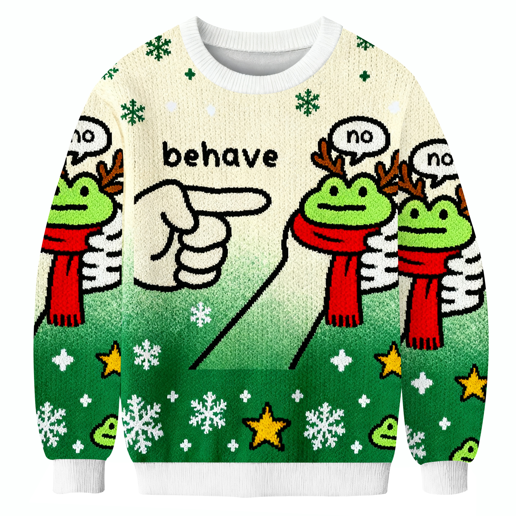 Dishonest Frog Meme Ugly Sweatshirt