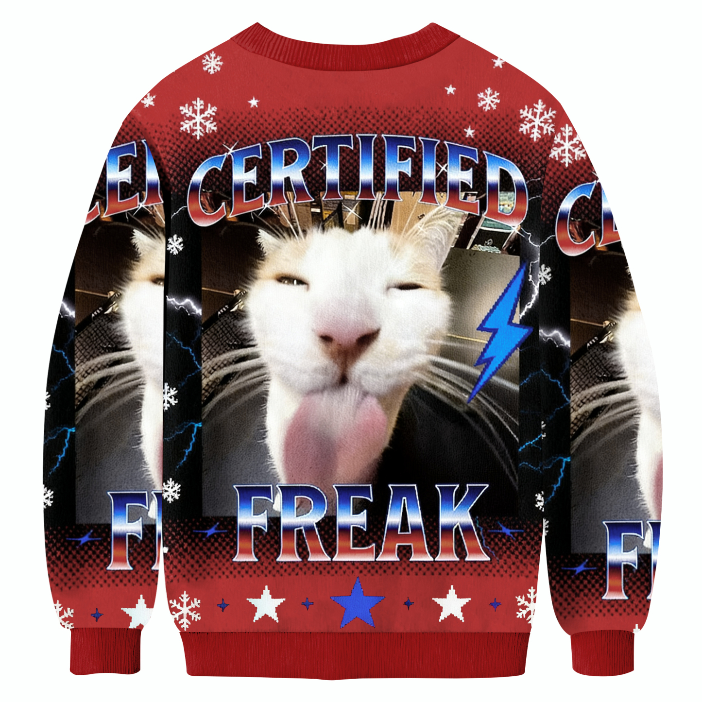 Certified Freak Funny Cat Meme Ugly Sweatshirt