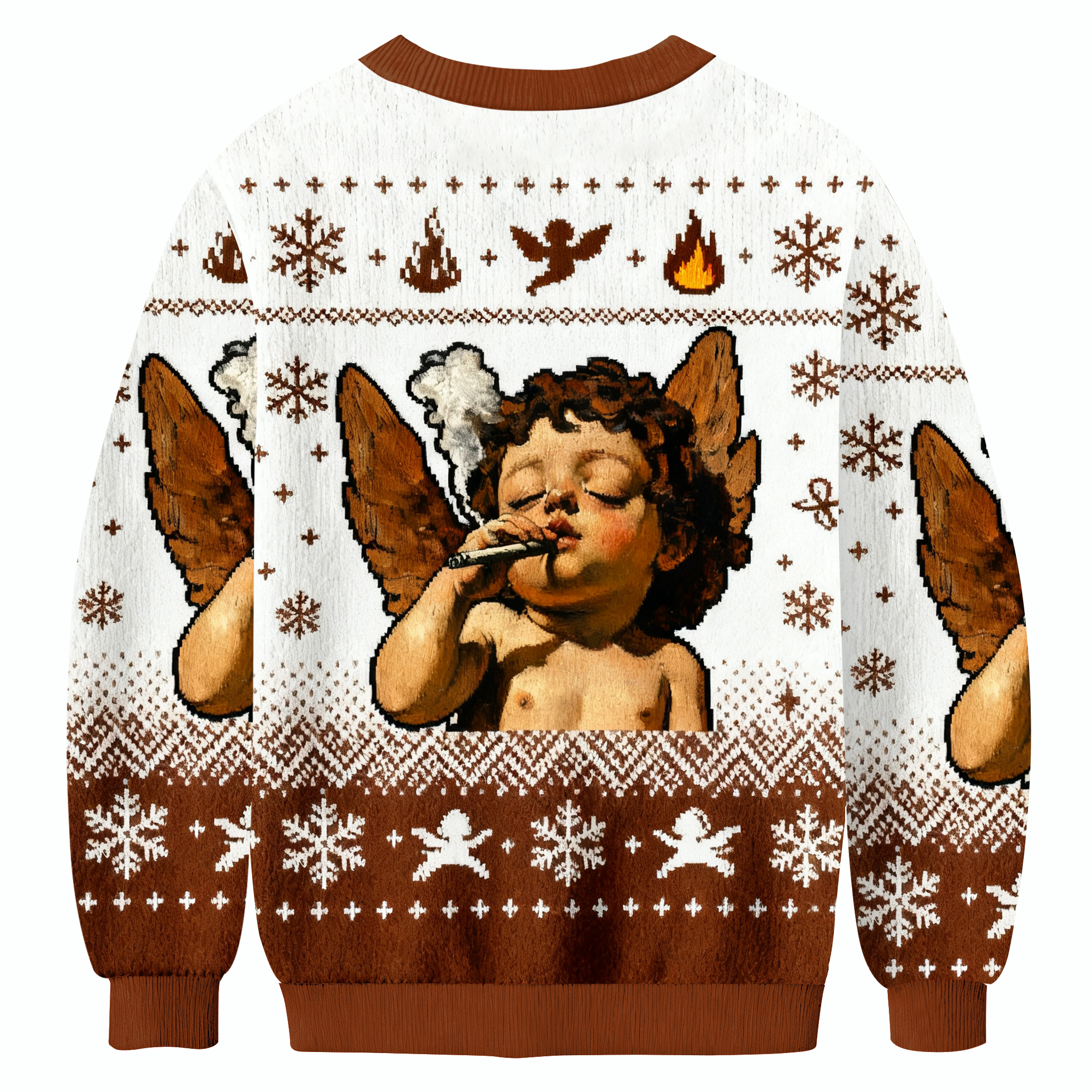 Funny Cherub Smoking A Cigarette Ugly Sweatshirt