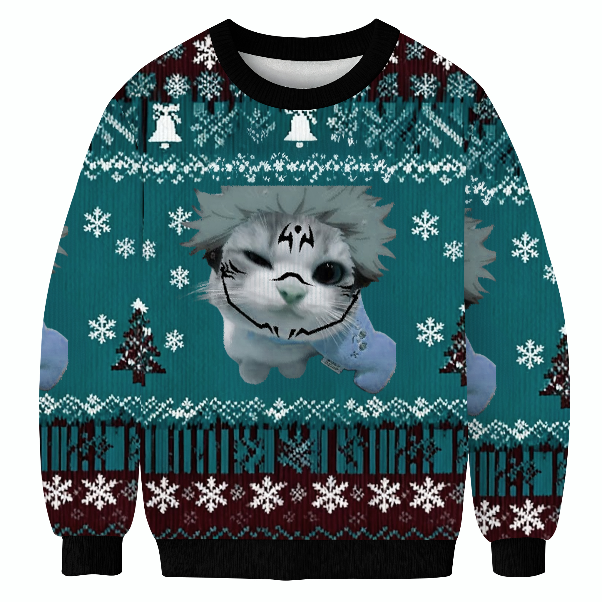 Funny Cat With Spiky Hair And Facial Markings Ugly Sweatshirt