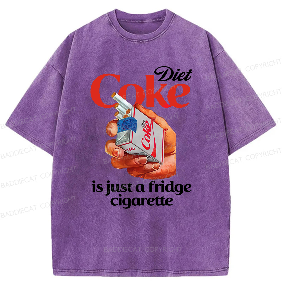 Baddiecat Diet Coke Is Just A Fridge Cigarette Washed T-shirt