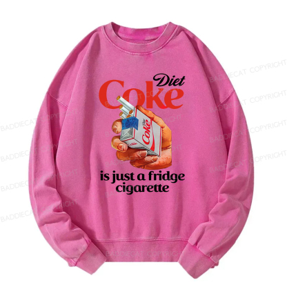Baddiecat Diet Coke Is Just A Fridge Cigarette Washed Sweatshirt