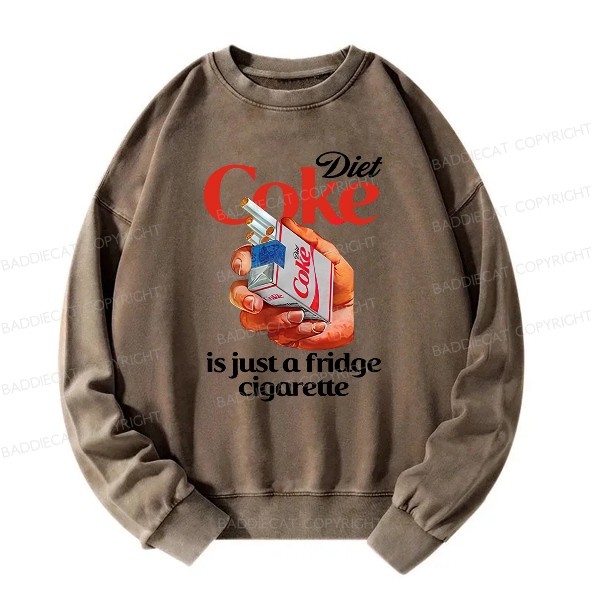 Baddiecat Diet Coke Is Just A Fridge Cigarette Washed Sweatshirt