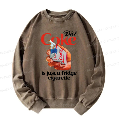 Baddiecat Diet Coke Is Just A Fridge Cigarette Washed Sweatshirt