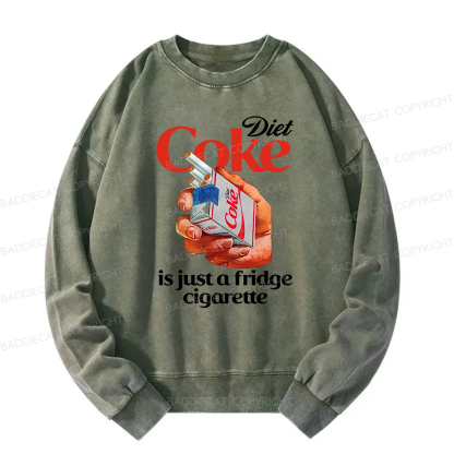 Baddiecat Diet Coke Is Just A Fridge Cigarette Washed Sweatshirt