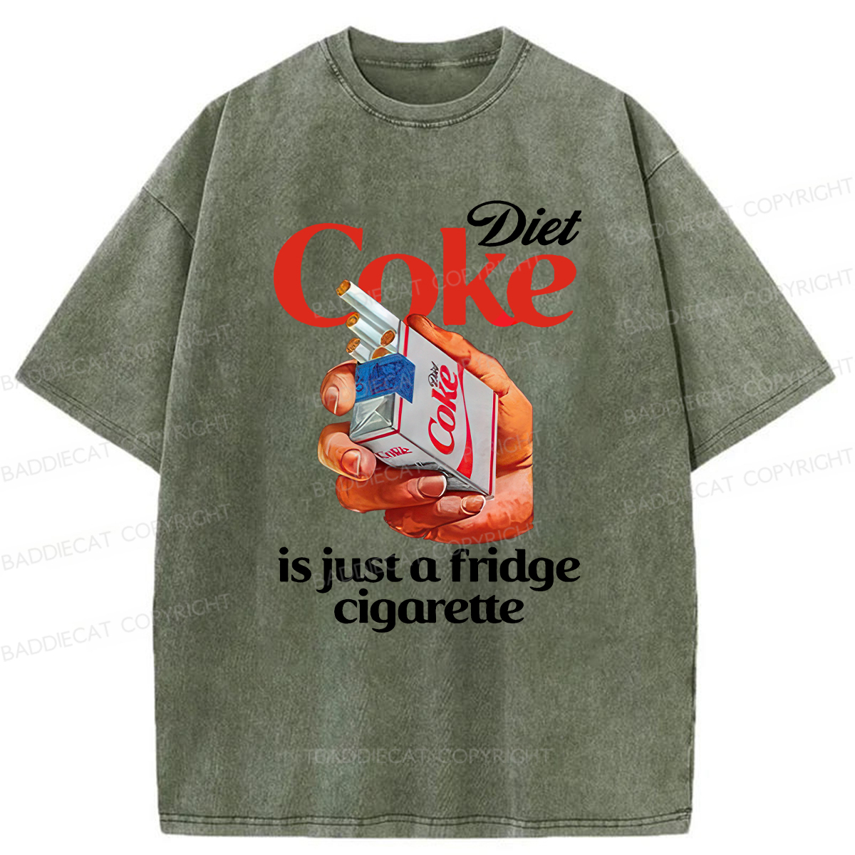 Baddiecat Diet Coke Is Just A Fridge Cigarette Washed T-shirt