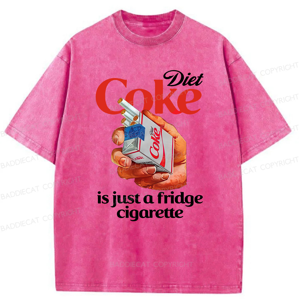 Baddiecat Diet Coke Is Just A Fridge Cigarette Washed T-shirt