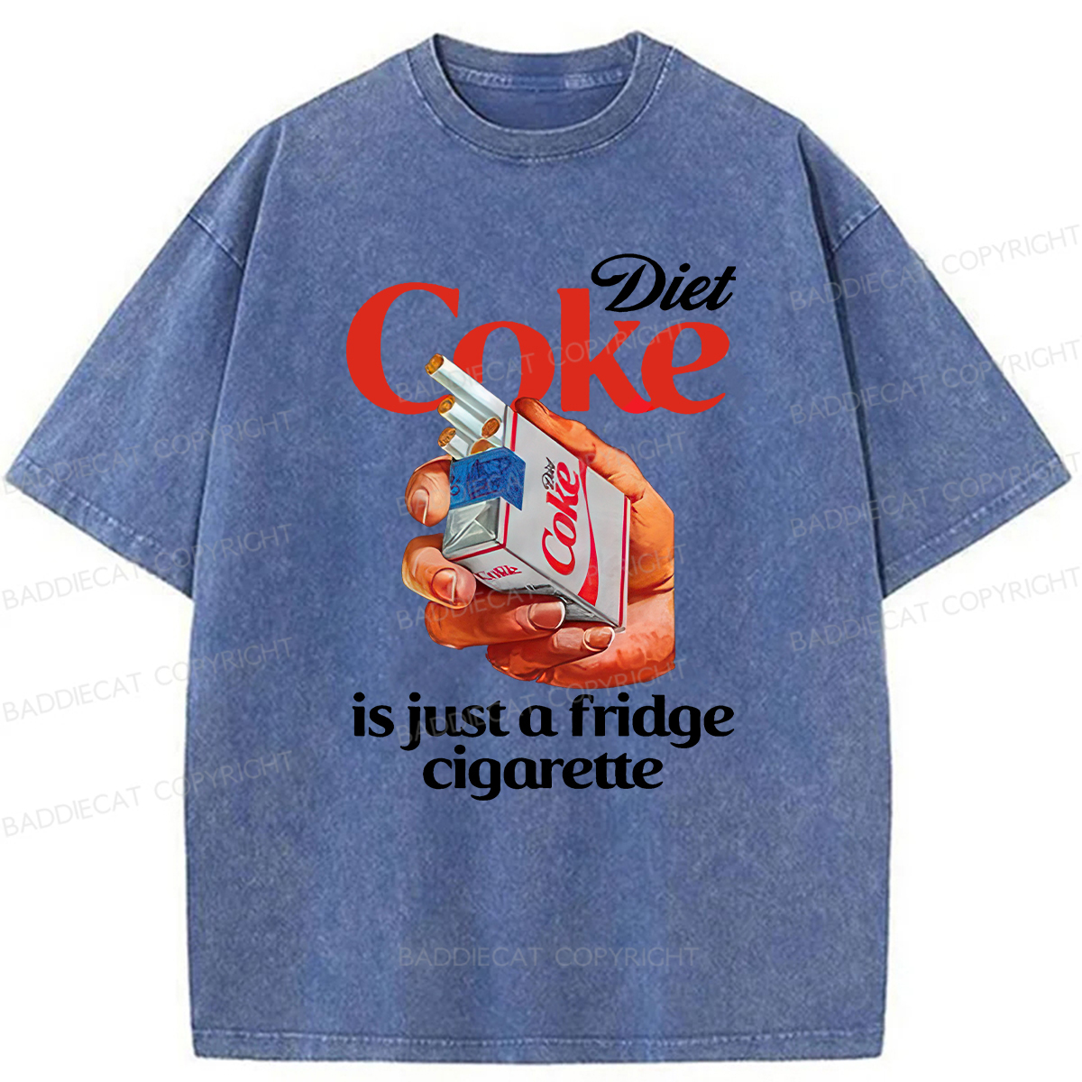 Baddiecat Diet Coke Is Just A Fridge Cigarette Washed T-shirt
