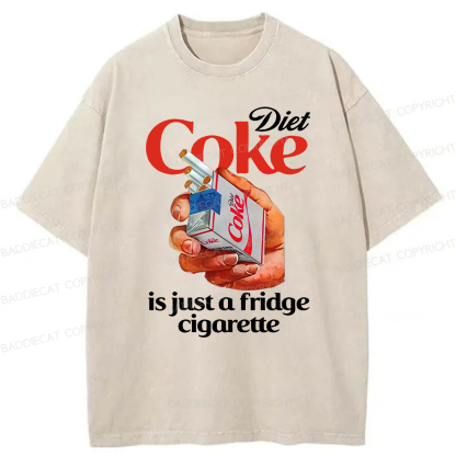 Baddiecat Diet Coke Is Just A Fridge Cigarette Washed T-shirt