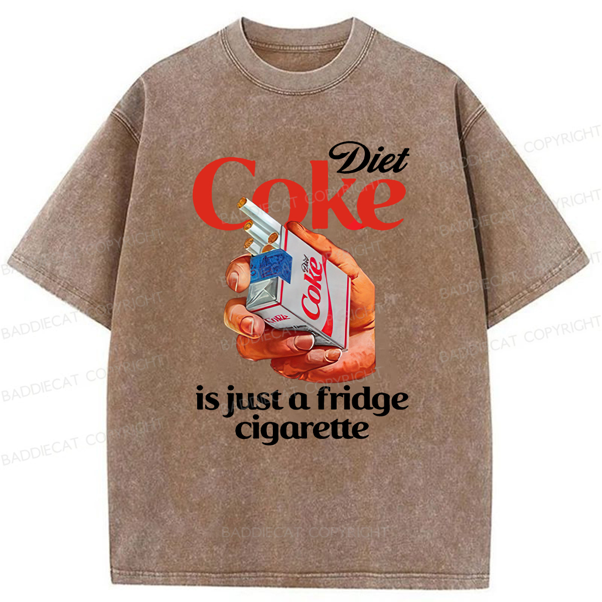 Baddiecat Diet Coke Is Just A Fridge Cigarette Washed T-shirt