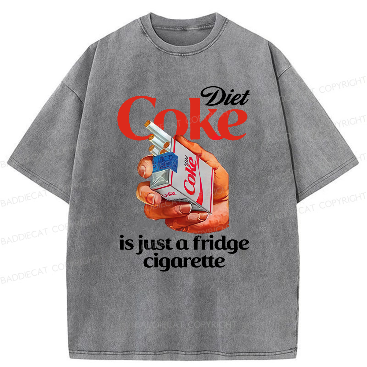 Baddiecat Diet Coke Is Just A Fridge Cigarette Washed T-shirt