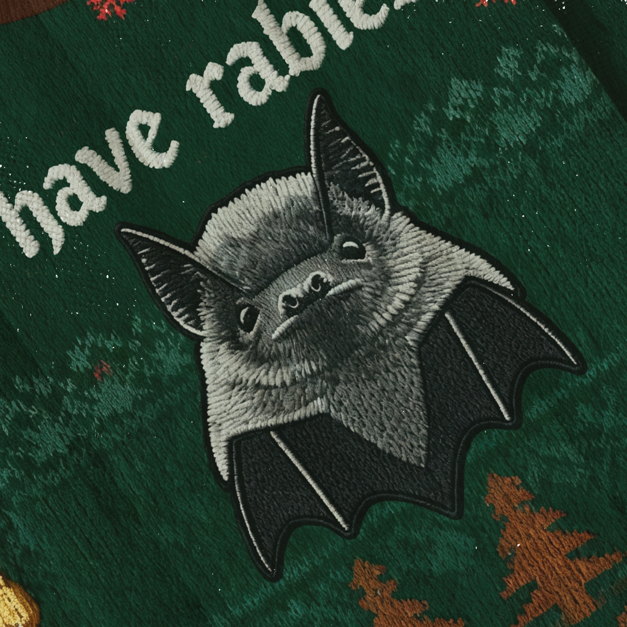 Baddiecat I Have Rabies Christmas Ugly Sweatshirt