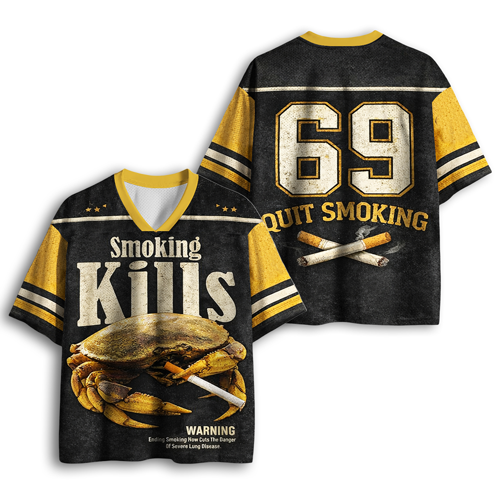 Baddiecat Smoking Kills Crab Mesh Jersey