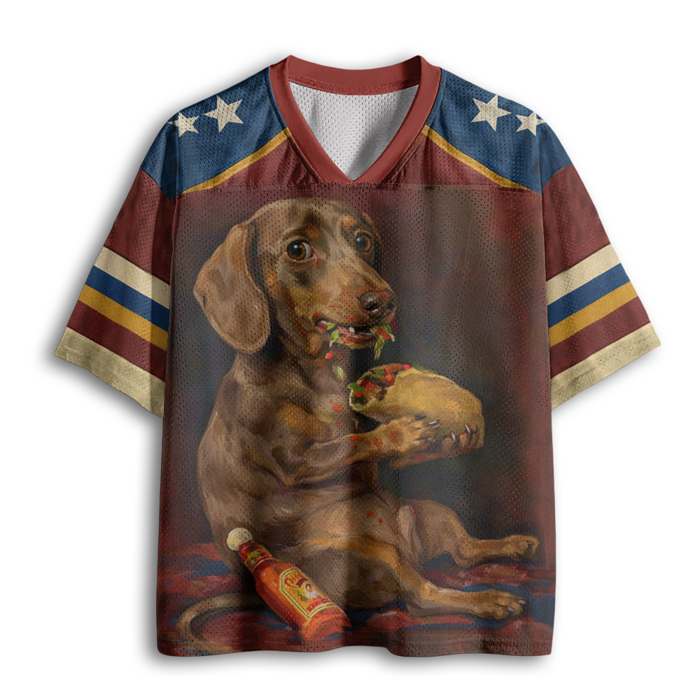 Baddiecat Dachshund Dog Chill With Tacot Mesh Jersey