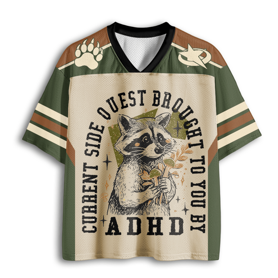 Baddiecat ADHD Raccoon Mesh Jersey