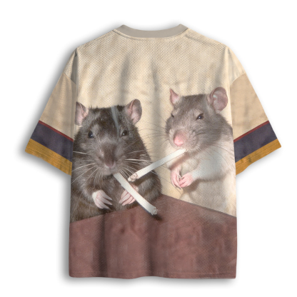 Baddiecat Smoking Rats Mesh Jersey