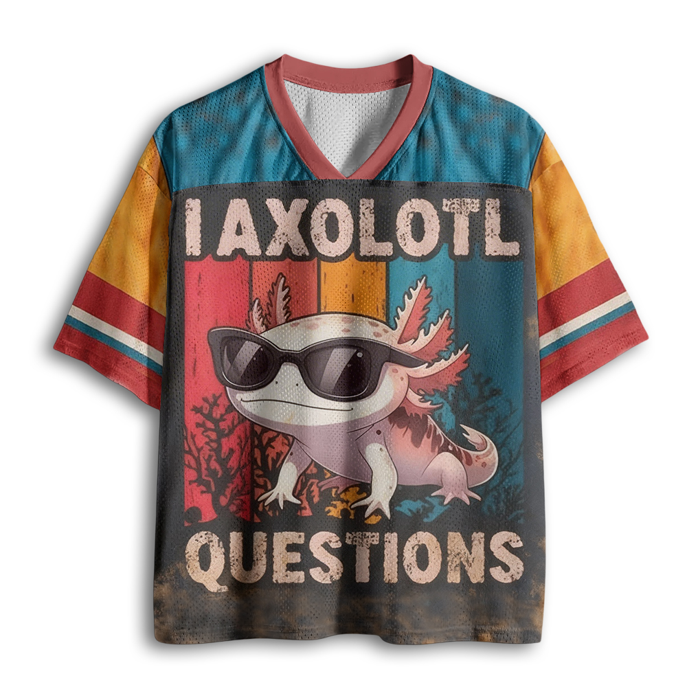 Baddiecat I Axolotl Questions Mesh Jersey