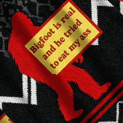 Baddiecat Bigfoot Is Real And He Tried To Eat My Ass Christmas Ugly Sweatshirt