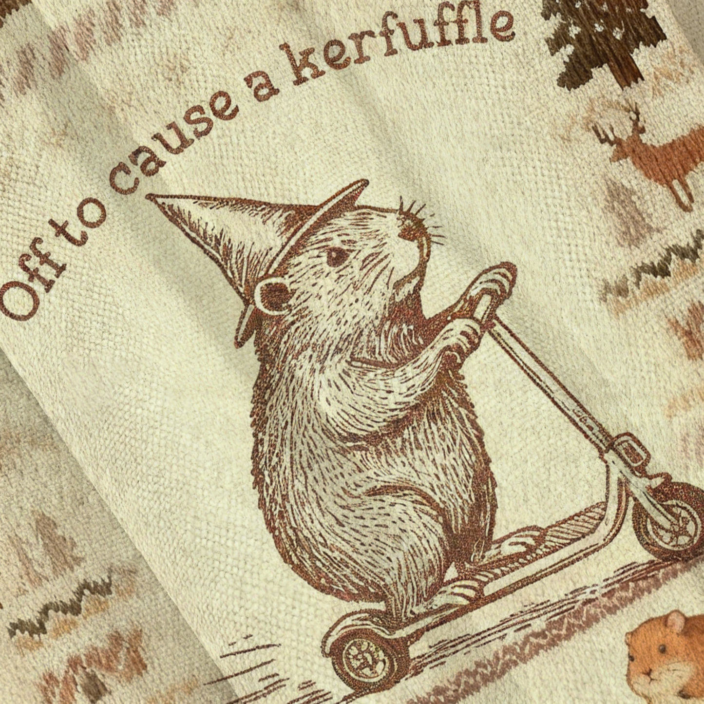 Baddiecat Wizard Guinea Pig Off To Cause A Kerfuffle Christmas Ugly Sweatshirt