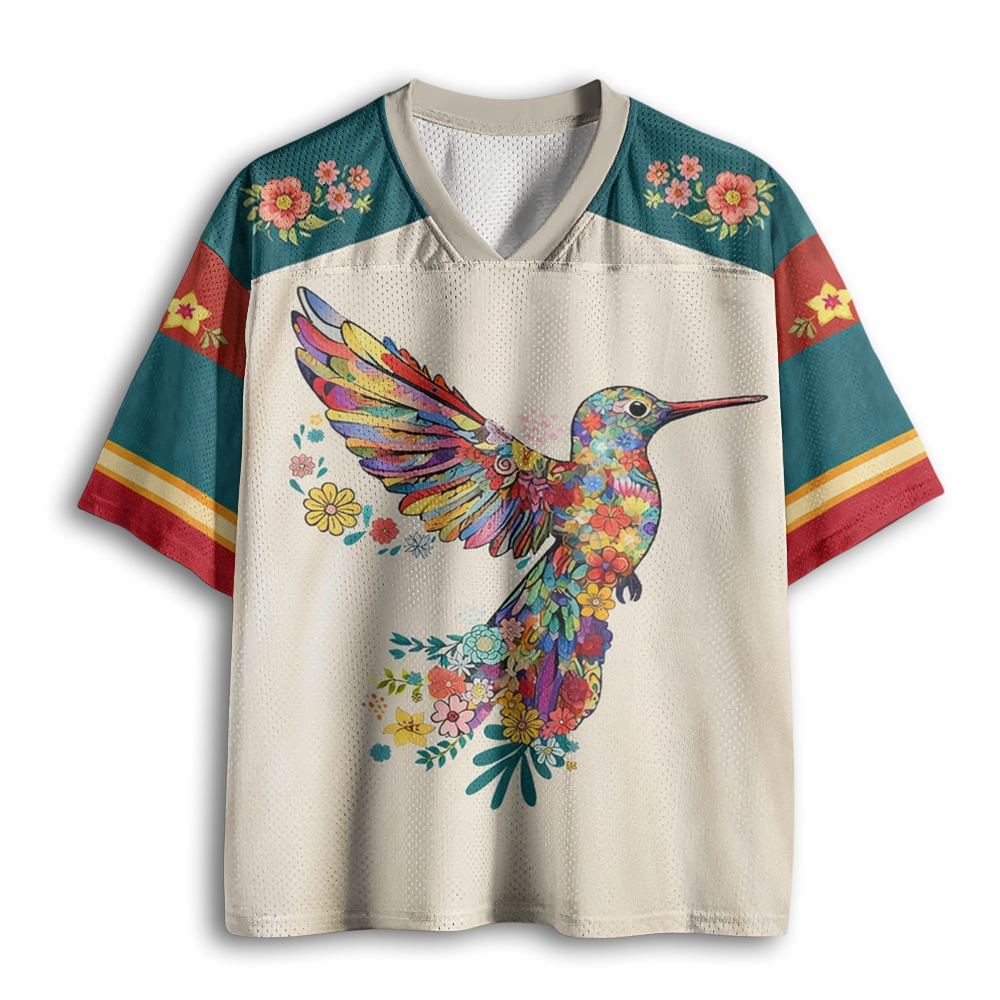 Baddiecat Floral Hummingbird Mesh Jersey