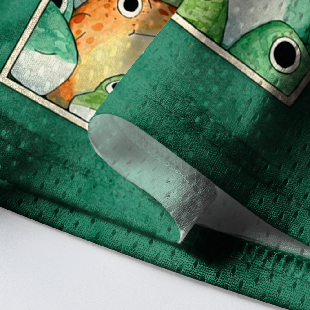 Baddiecat Funny Frogs Mesh Jersey