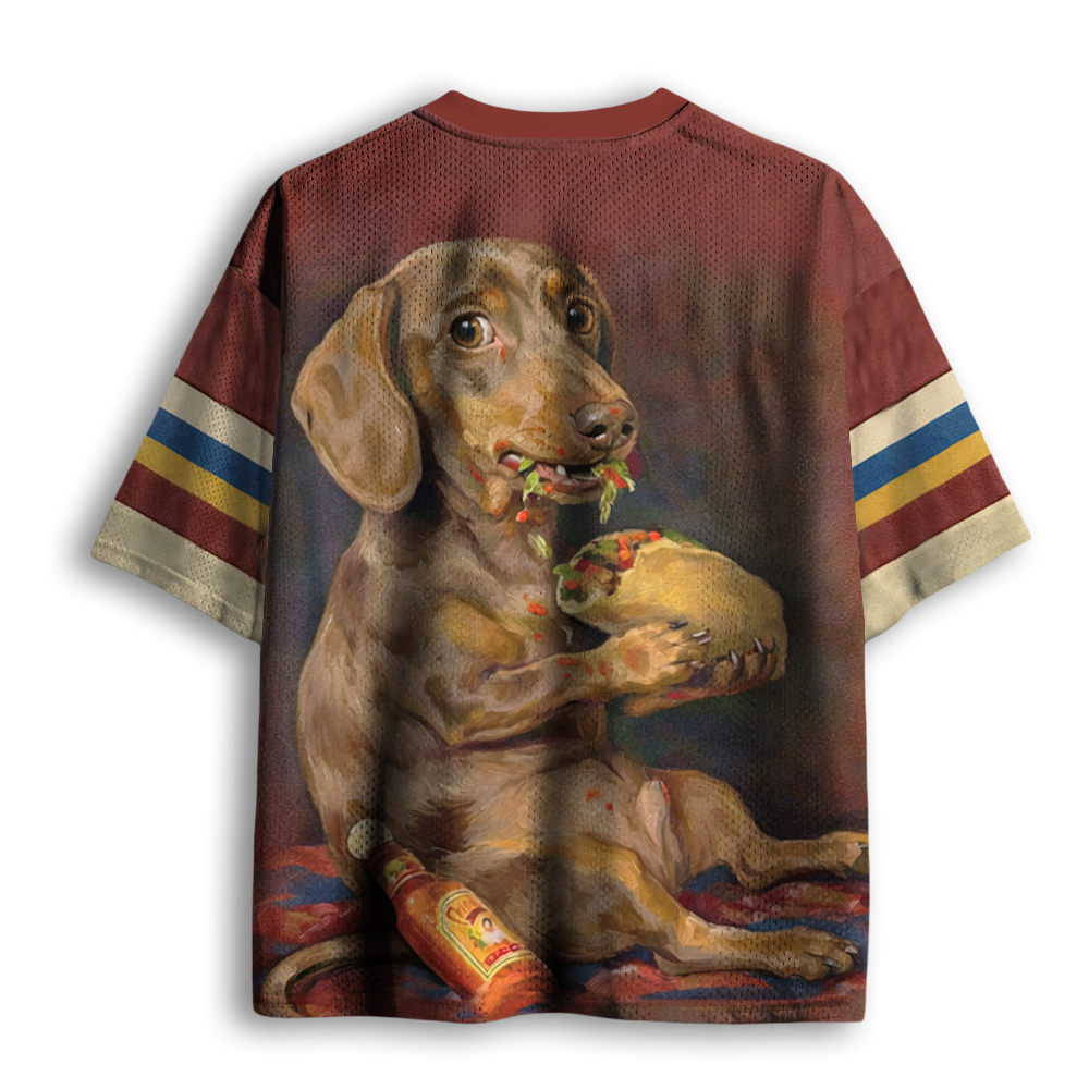Baddiecat Dachshund Dog Chill With Tacot Mesh Jersey