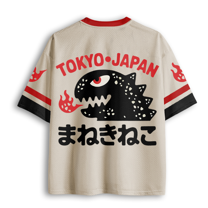 Baddiecat Lucky Monster Tokyo Japan Vintage Mesh Jersey