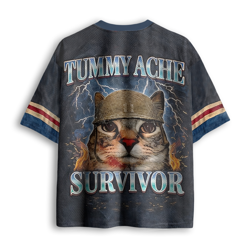 Baddiecat Tummy Ache Survivor Cat Mesh Jersey