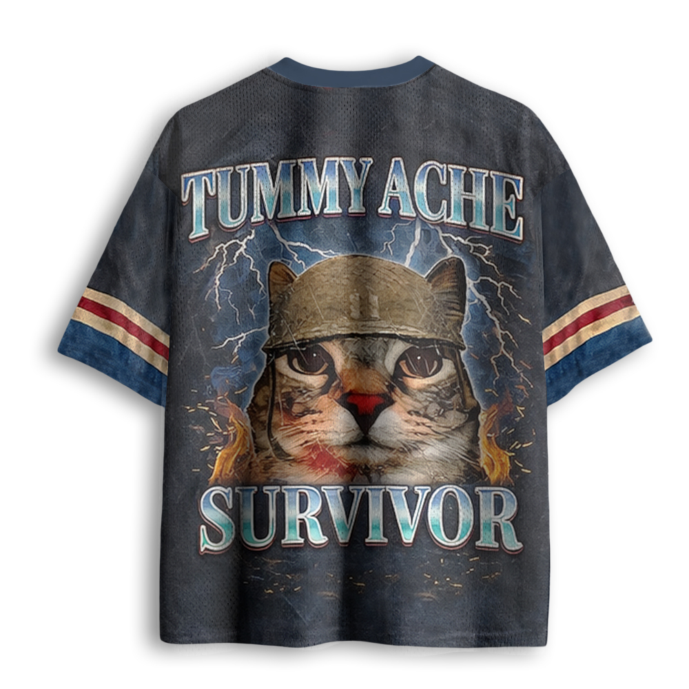Baddiecat Tummy Ache Survivor Cat Mesh Jersey