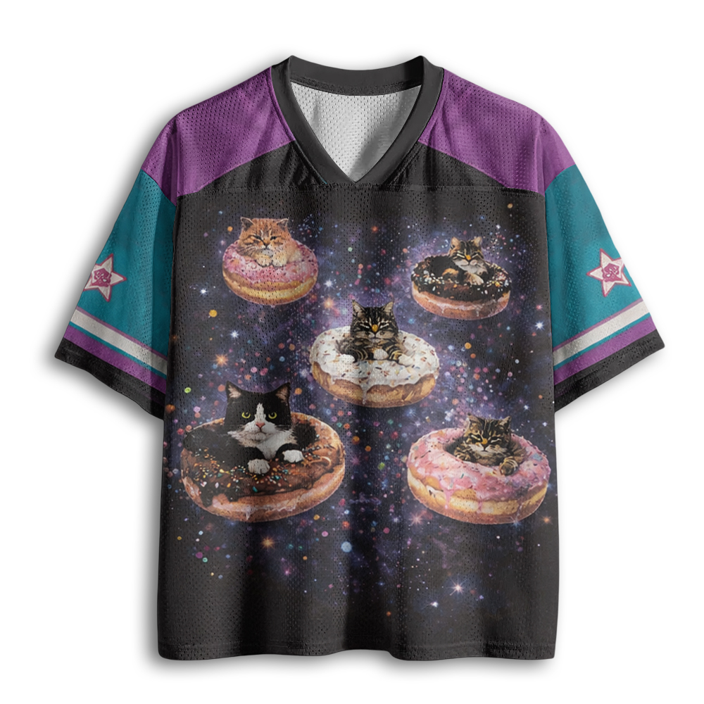 Baddiecat Cat Donut 90s Mesh Jersey