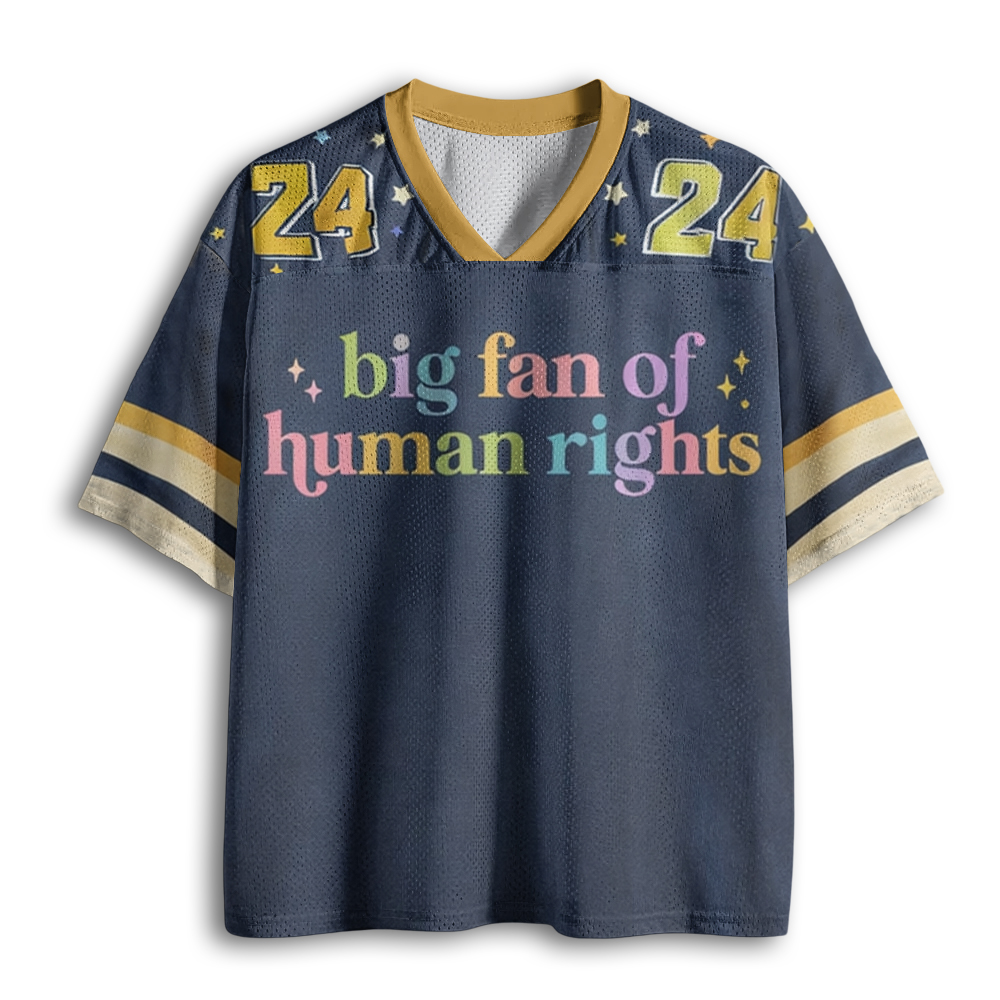 Baddiecat Big Fan Of Human Rights Mesh Jersey