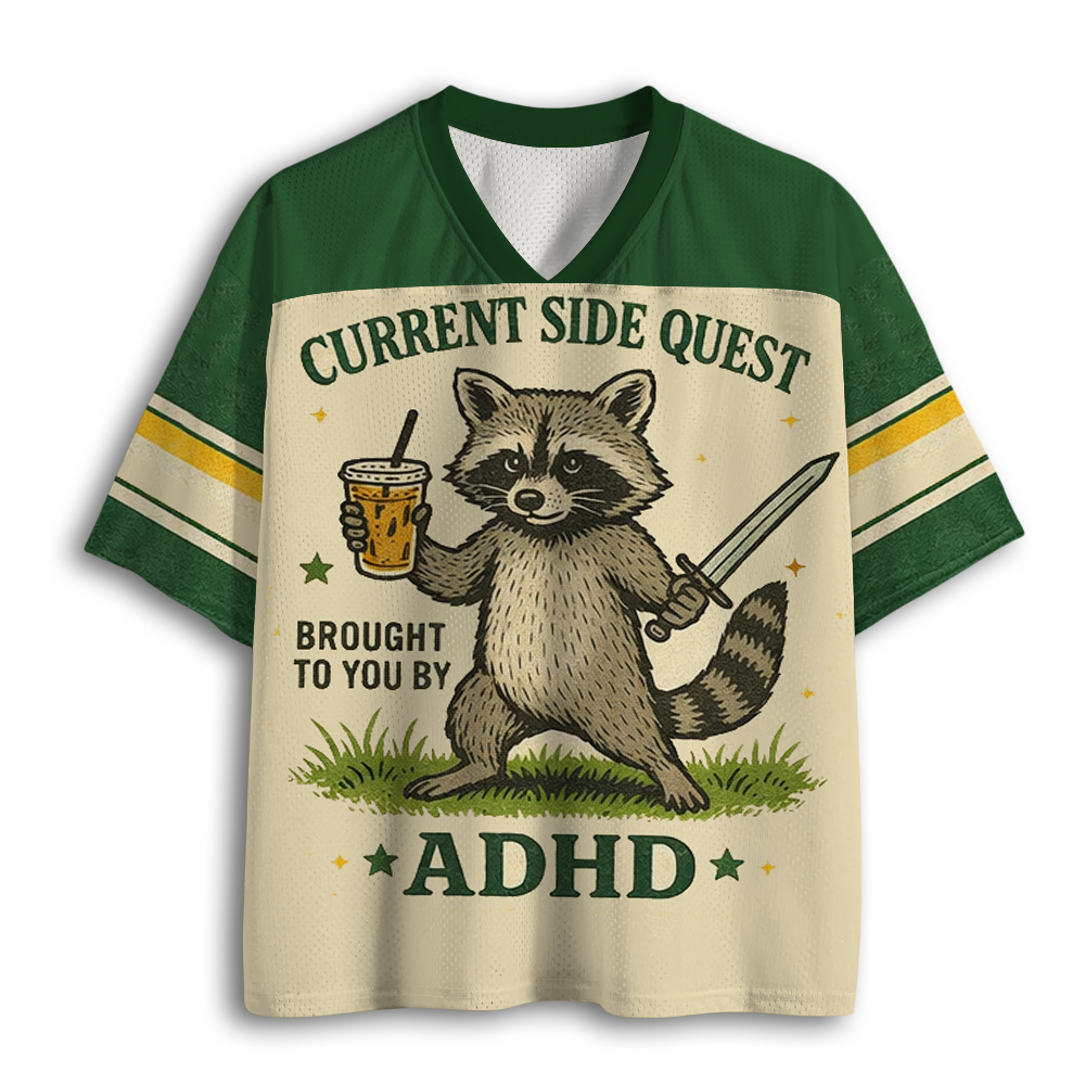 Baddiecat ADHD Raccoon Mesh Jersey
