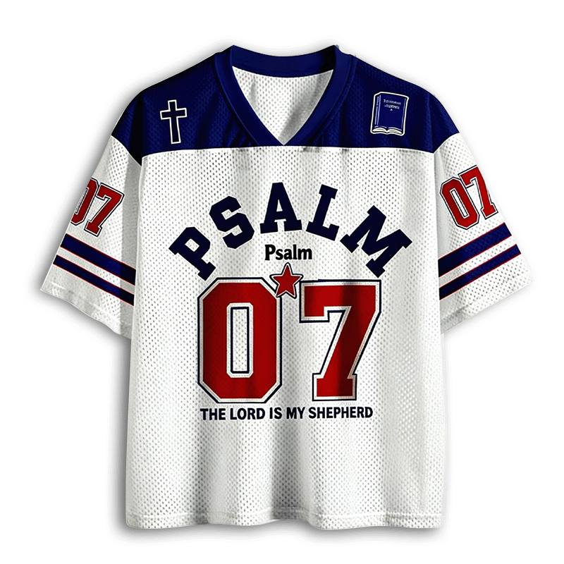 Baddiecat Psalm The Lord Is My Shepherd Mesh Jersey