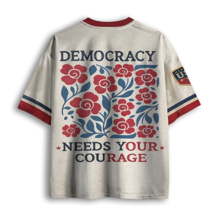 Baddiecat Democracy Needs Your Courage Mesh Jersey