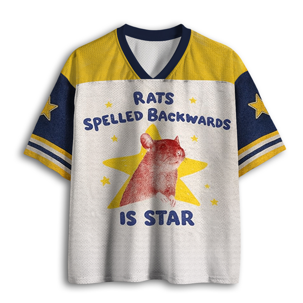 Baddiecat Rats Spelled Backwards Is Star Mesh Jersey