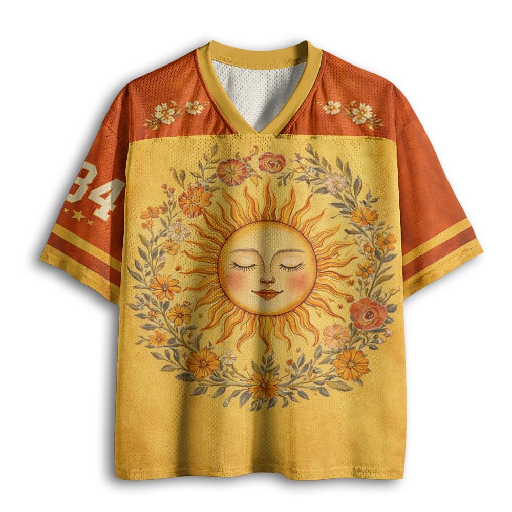 Baddiecat Boho Spiritual Sun Mesh Jersey