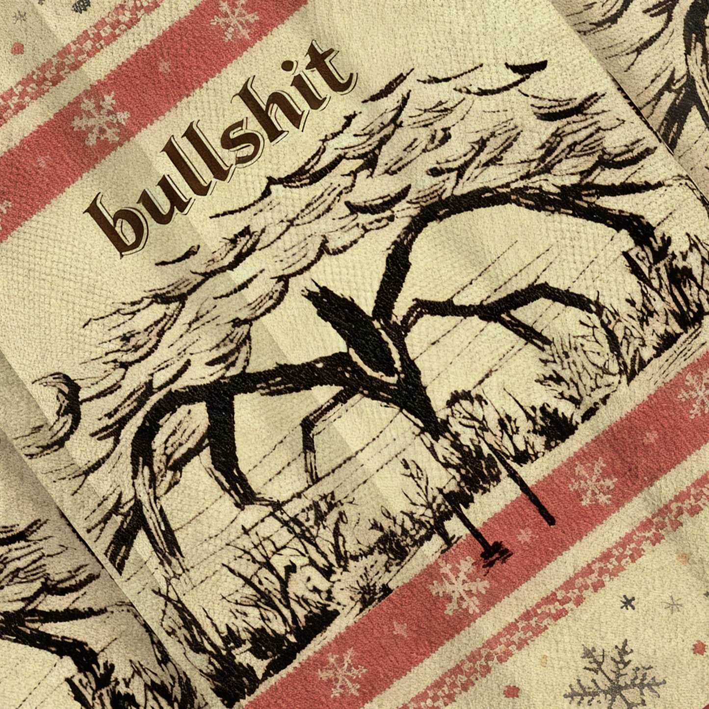 Baddiecat Bullshit Christmas Ugly Sweatshirt