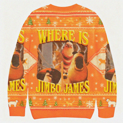 Baddiecat Where Is Jimbo James Christmas Ugly Sweatshirt