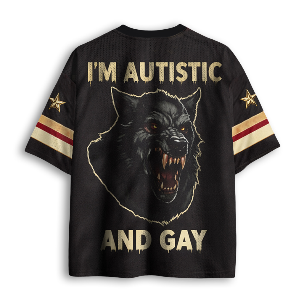 Baddiecat I’m Autistic And Gay Mesh Jersey