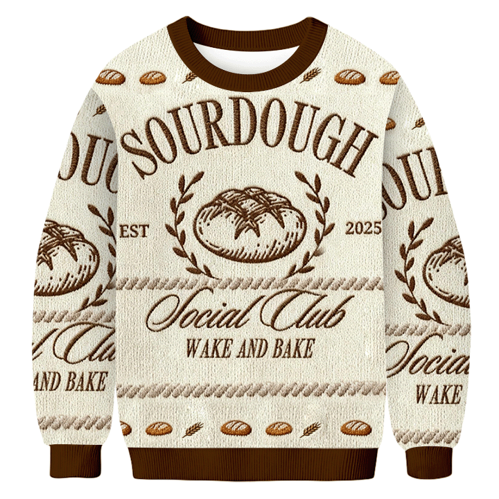 Baddiecat Sourdough Bread Baking Countryside Ugly Sweatshirt