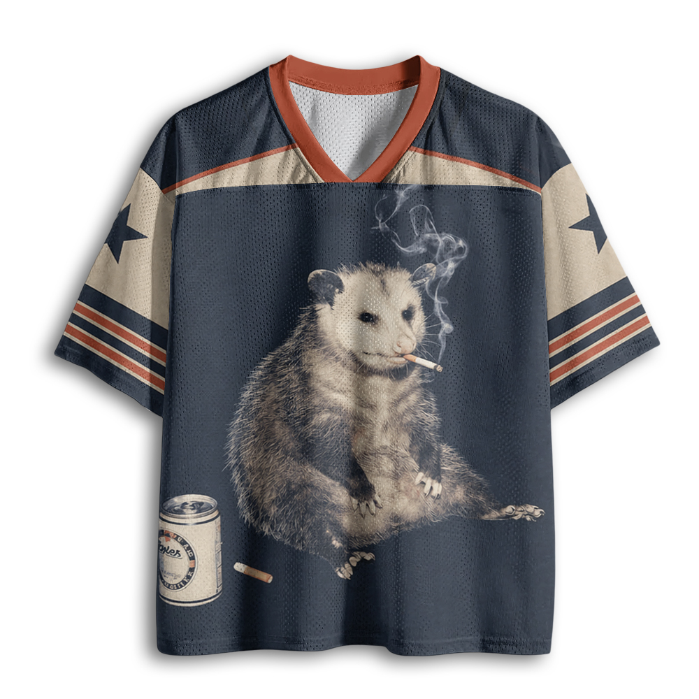 Baddiecat Smoking Possum Mesh Jersey