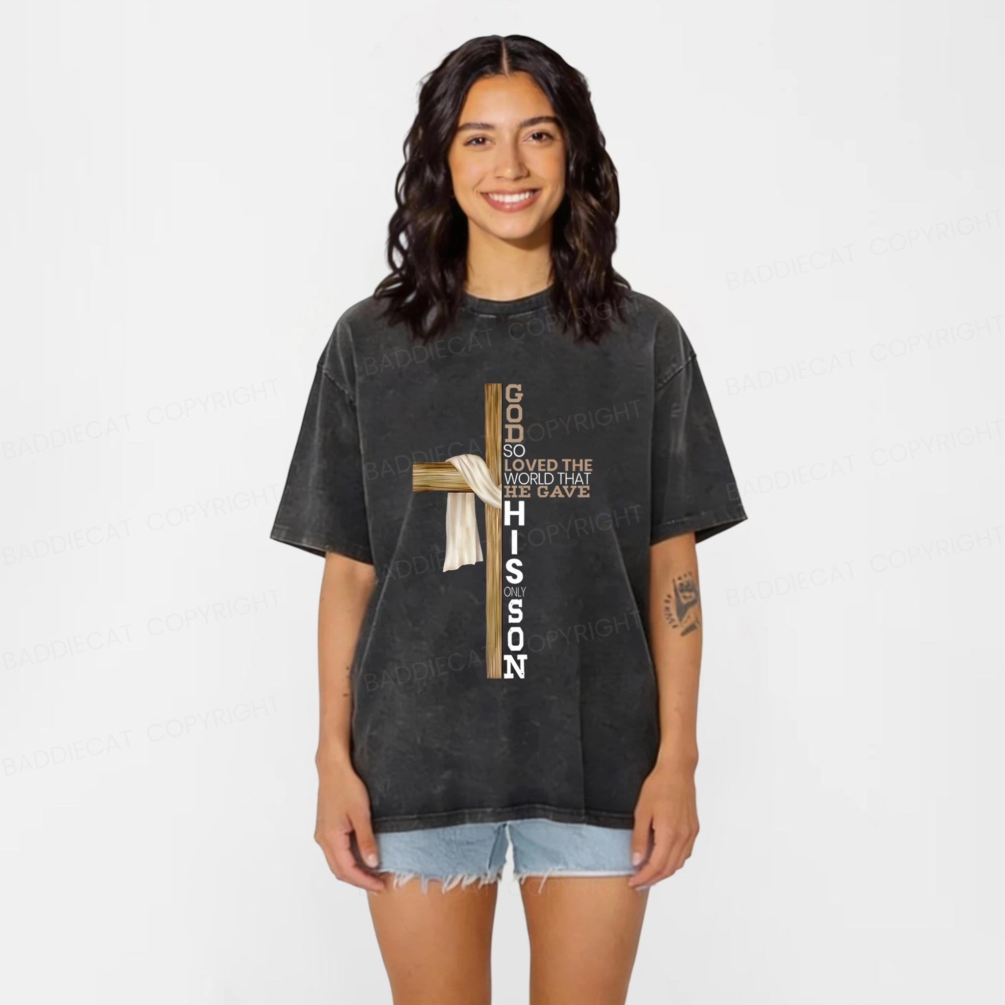 Baddiecat God Washed T-shirt