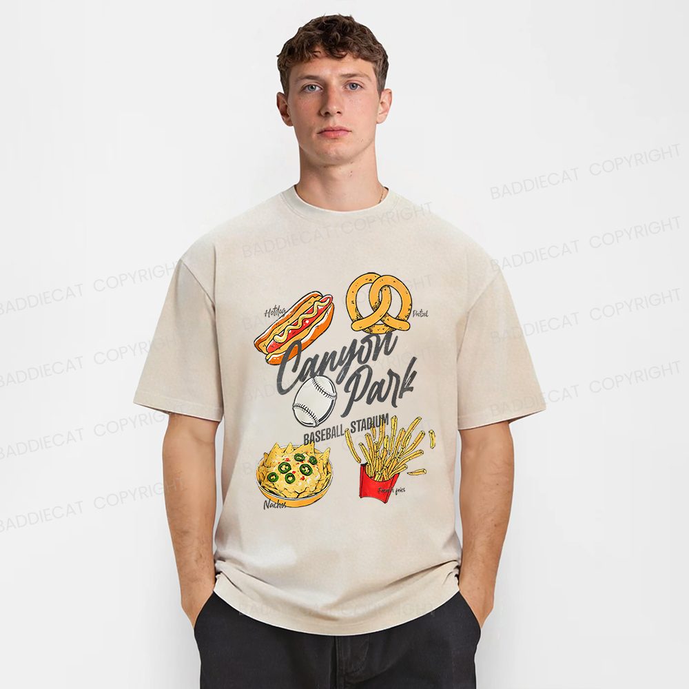 Baddiecat Stadium Snacks Washed T-shirt
