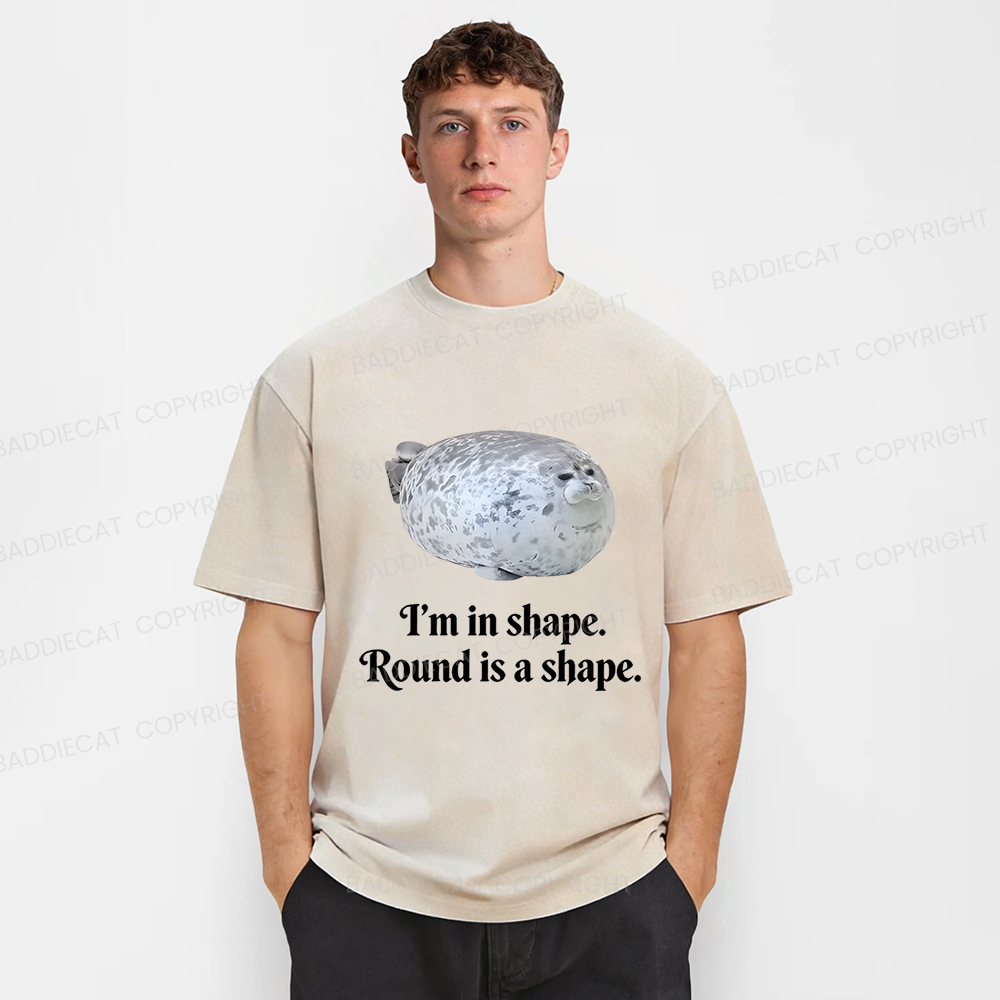 Baddiecat Seal Funny Washed T-shirt